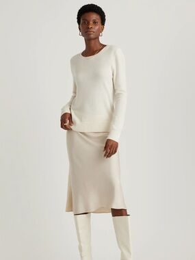 Quince silk slip dress